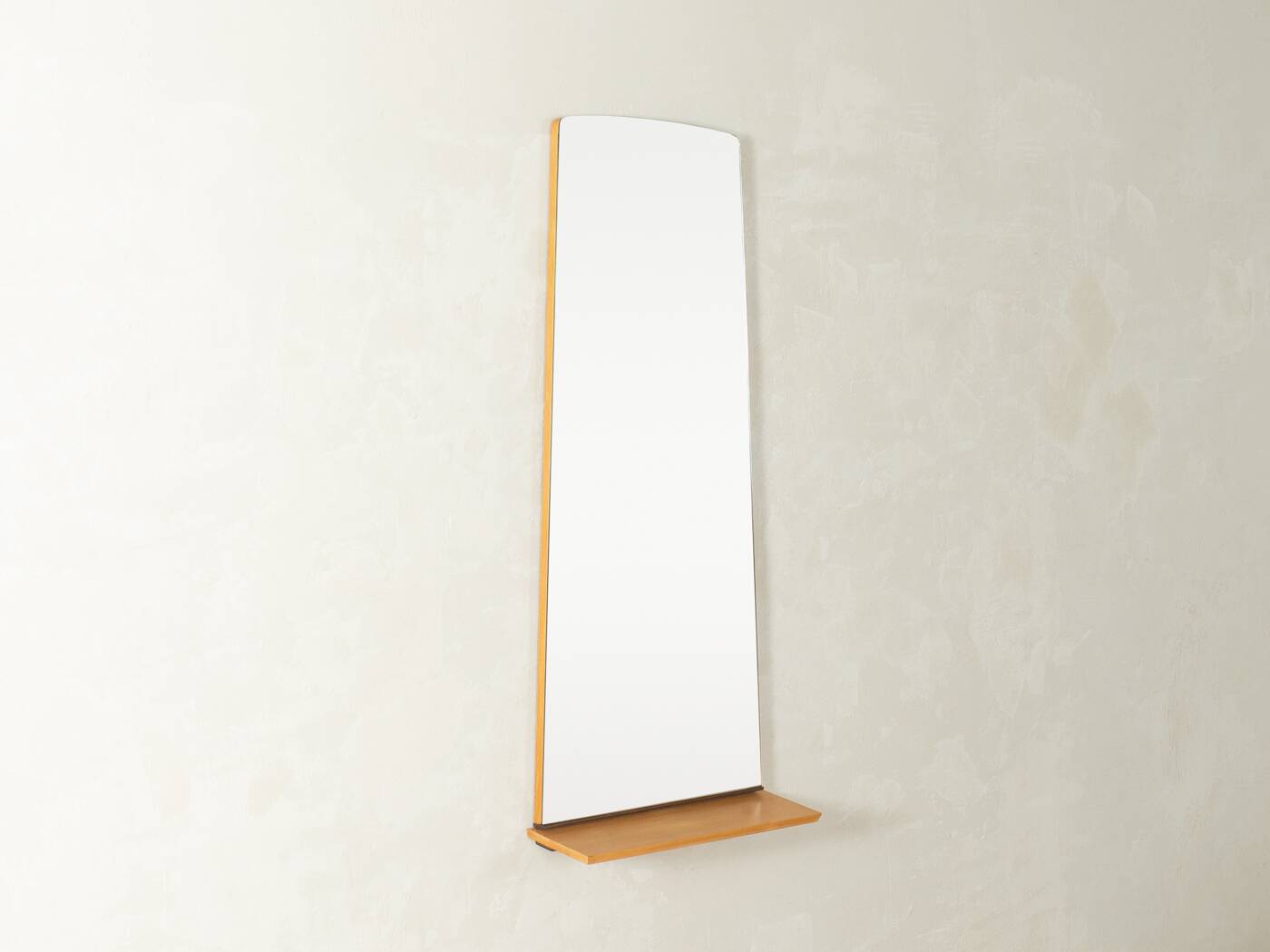 Simple vintage wall mirror with shelf