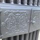 CAST IRON RADIATOR FLAT HEATER 9 elements 3 columns rococo floral patterns