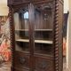 Renaissance style hunting lodge library in carved oak circa