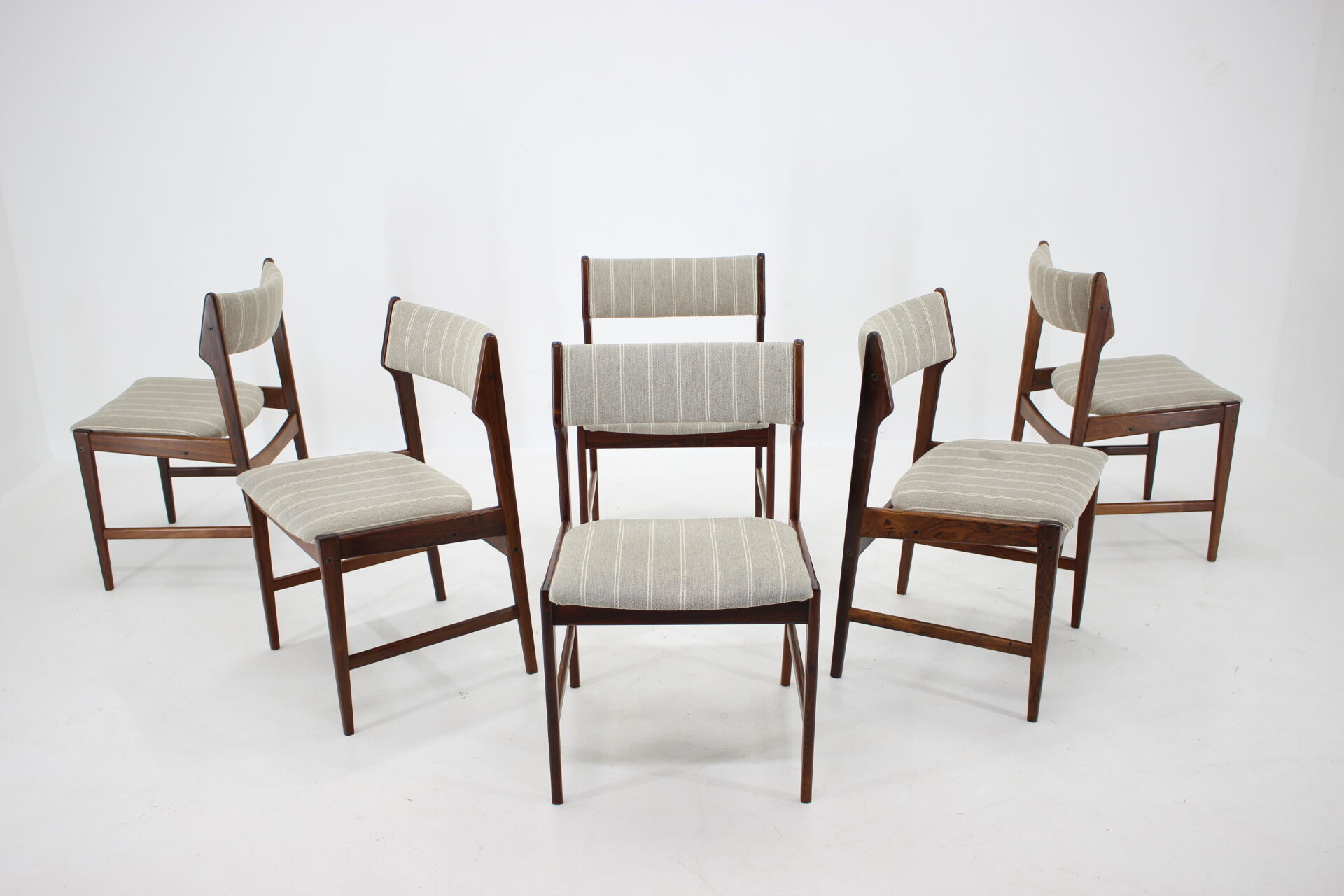 1960s Set of 6 Erich Buch Solid Palisander Dining Chairs, Denmark
