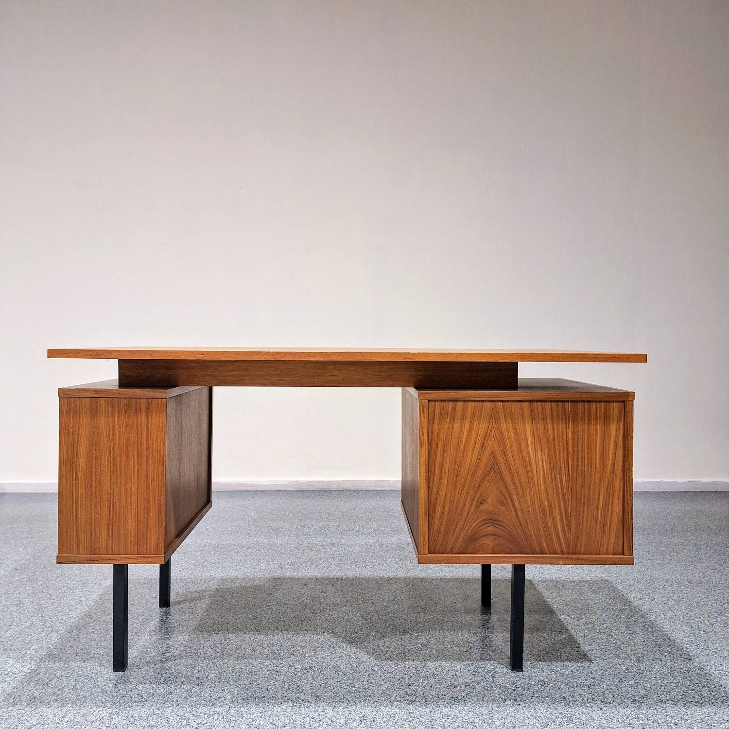Vintage teak veneer desk from the 1960s