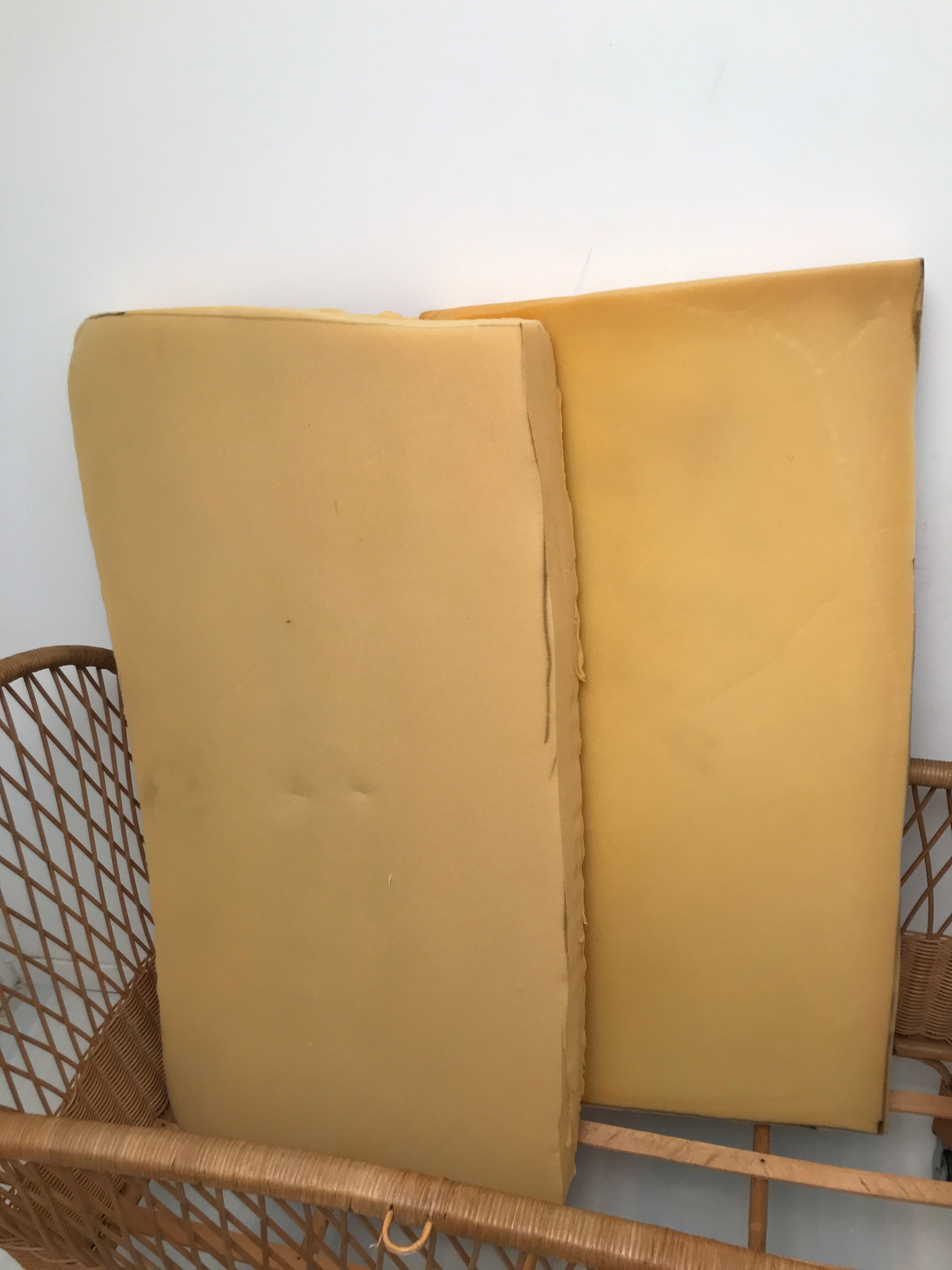 60s wicker rattan cradle bed