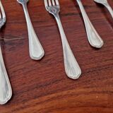 Christofle - Set of 11 fish forks, Spatours model, in silver-plated metal