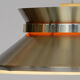 Brass colored aluminium pendant light by Carl Thore for Granhaga Metall. Sweden 1970s.