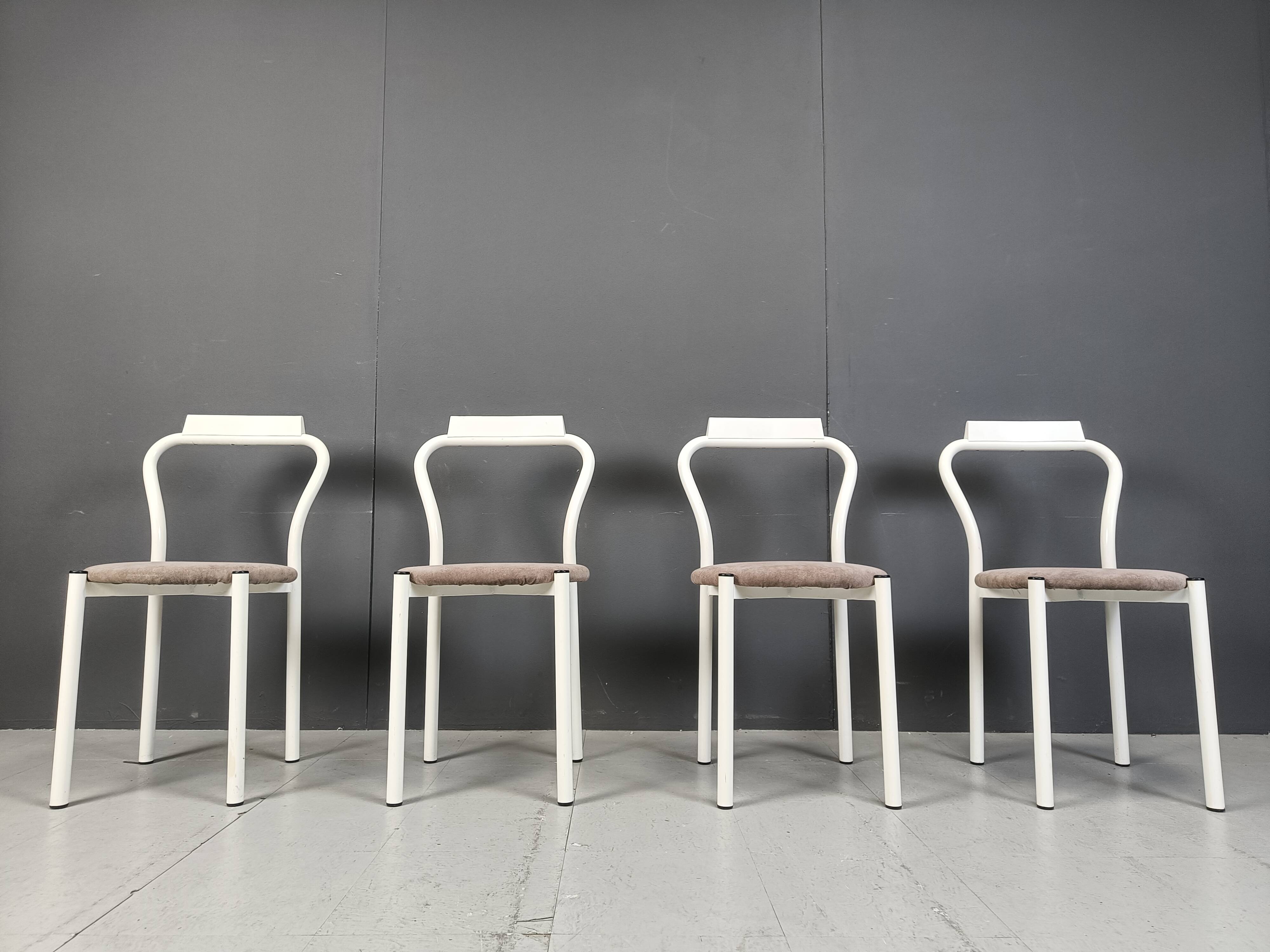 Set of 4 calligaris dining chairs, 1980s