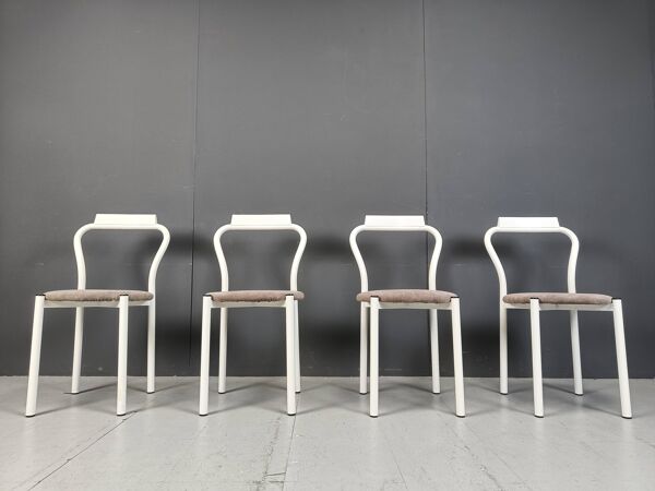 Lot de 4 chaises de salle à manger Calligaris, années 1980