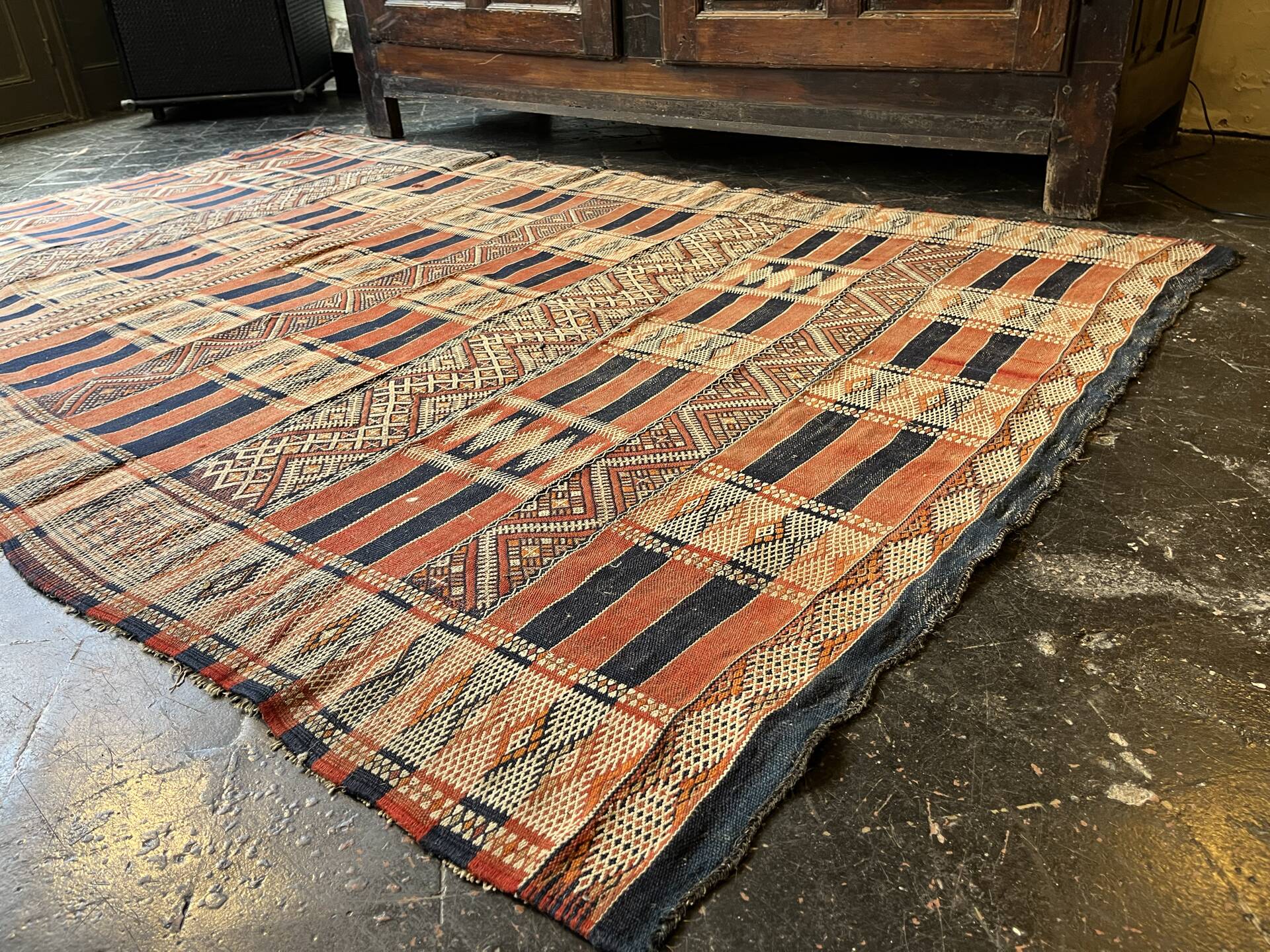 19th-century antique carpet