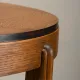 Dutch Art Deco Modernist Amsterdam School side table in Oak