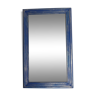 Miroir rectangulaire patine bleu et argent 28 X 46 cm