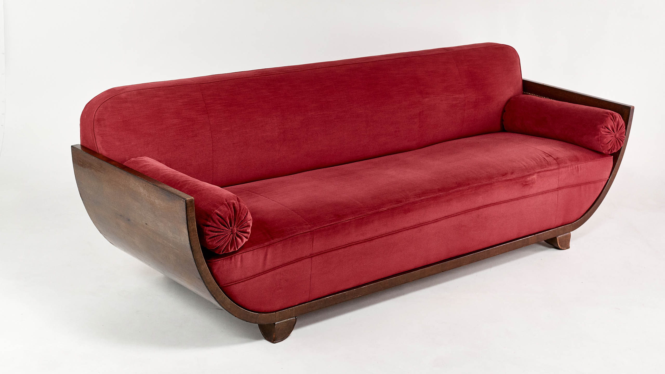 Gondole Art Deco period bench, France 1930