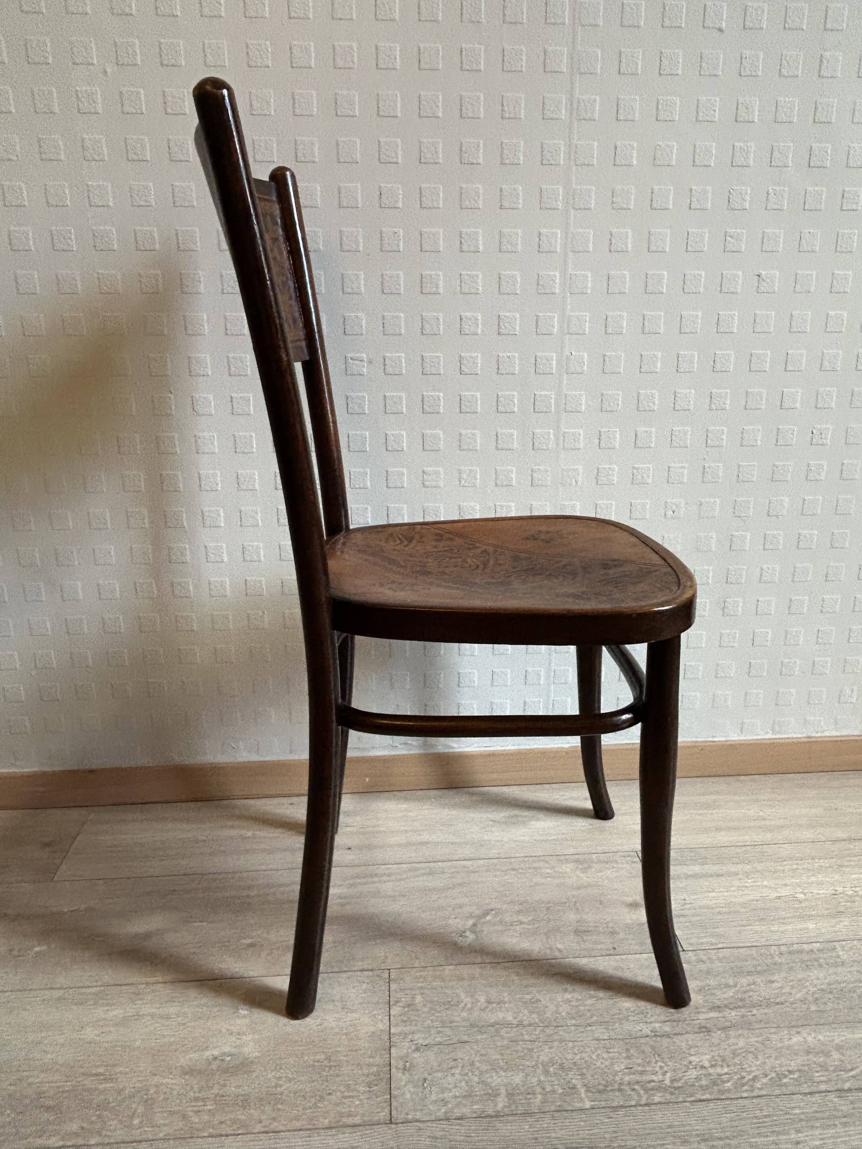 6 antique chairs Jacob & Josef Kohn – Vienna – Decorated bent wood – Style