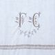 Antique linen sheet embroidered