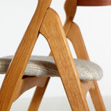 Model 71 oak dining chair by Henning Kjærnulf for Boltings Stolefabrik