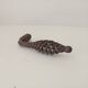 Twisted door handle in solid wrought iron antique