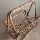 Rattan magazine rack