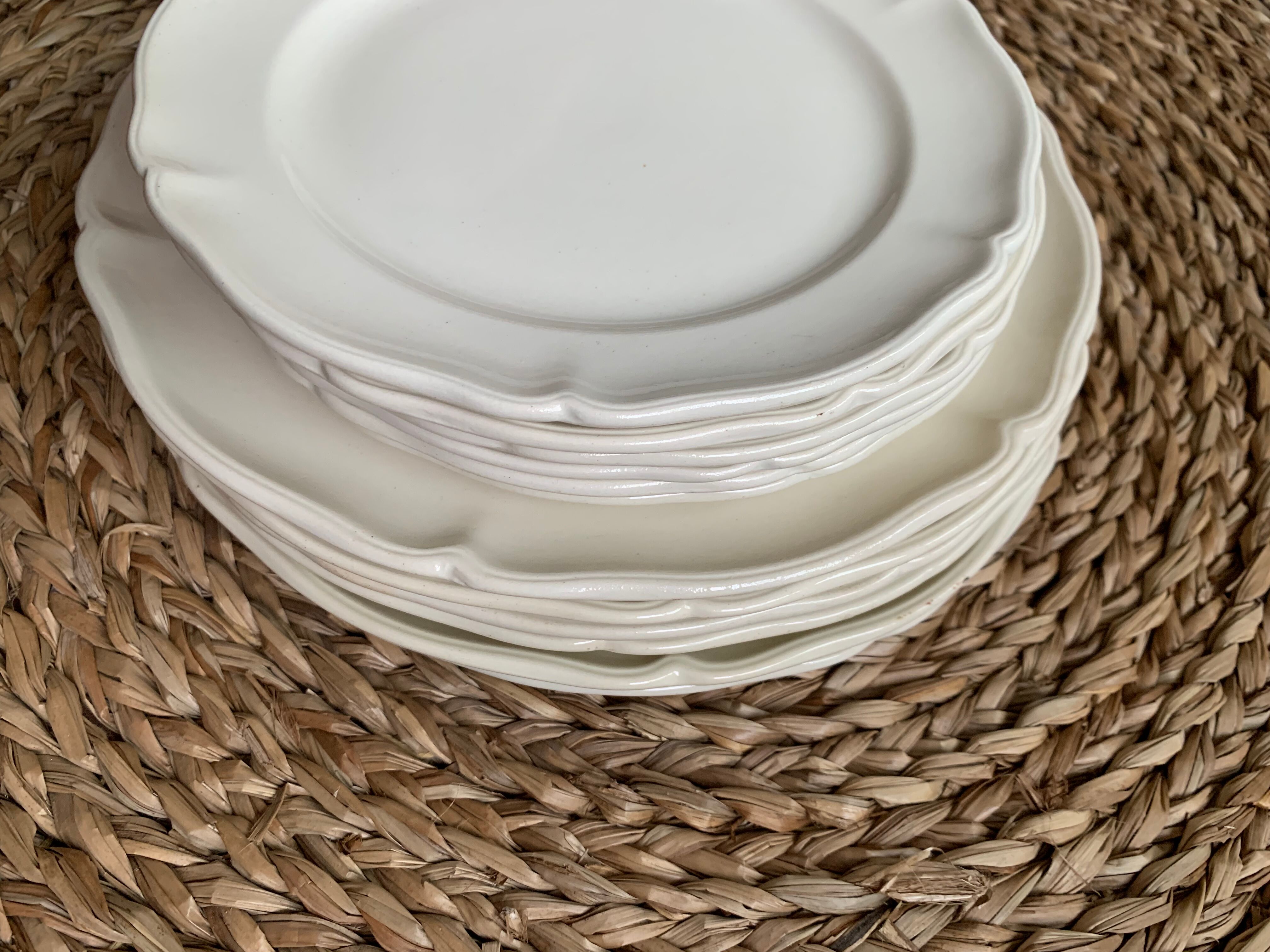 Set of 6 plates with white starter or dessert Manoir from Villeroy & Boch
