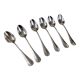 Set of 6 teaspoons in silver metal 18gr
