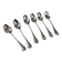 Set of 6 teaspoons in silver metal 18gr