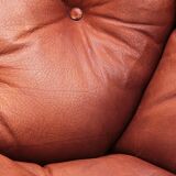 Lounge Set in Cognac color by Illum Wikkelsø for Ryesberg Møbler, 1970