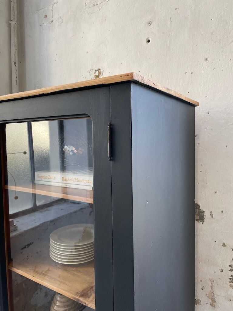 Old black storage window