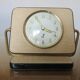 Mechanical alarm clock "jaz" brass and vinyl, swivel 50s 60s