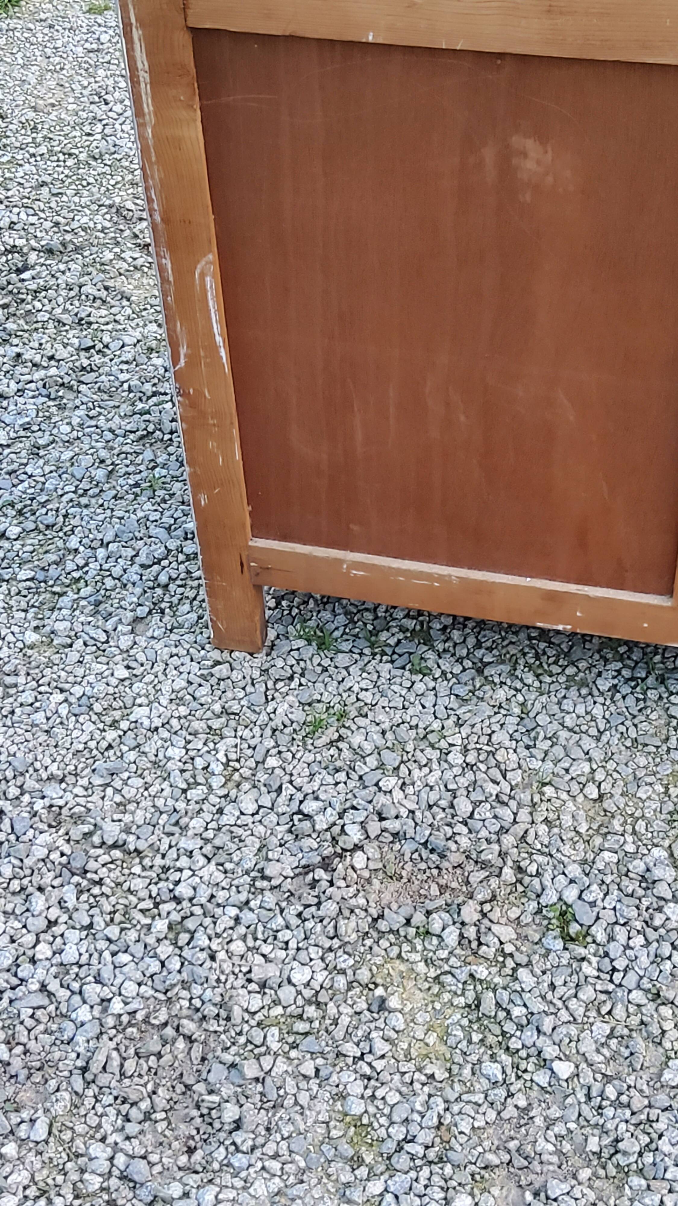 Parisian sideboard at support height from the 30s-50s with gray patina