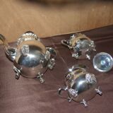 Argenterie Léonard: silver metal coffee set, 3 pieces