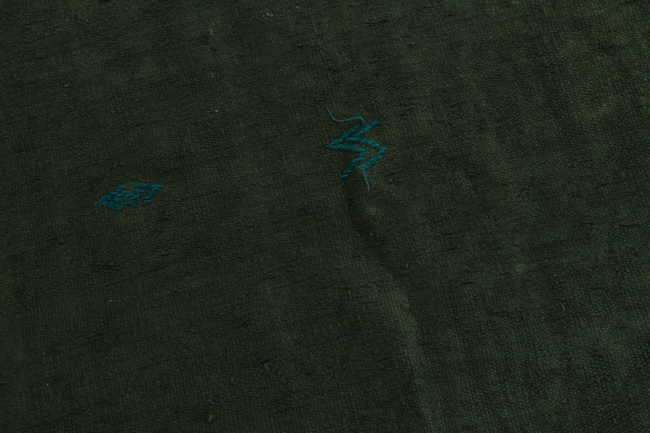 Army Green Turkish Vintage Rug, 132x199Cm