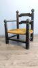 Genuine  Dudouyt style low oak armchair, 1940s