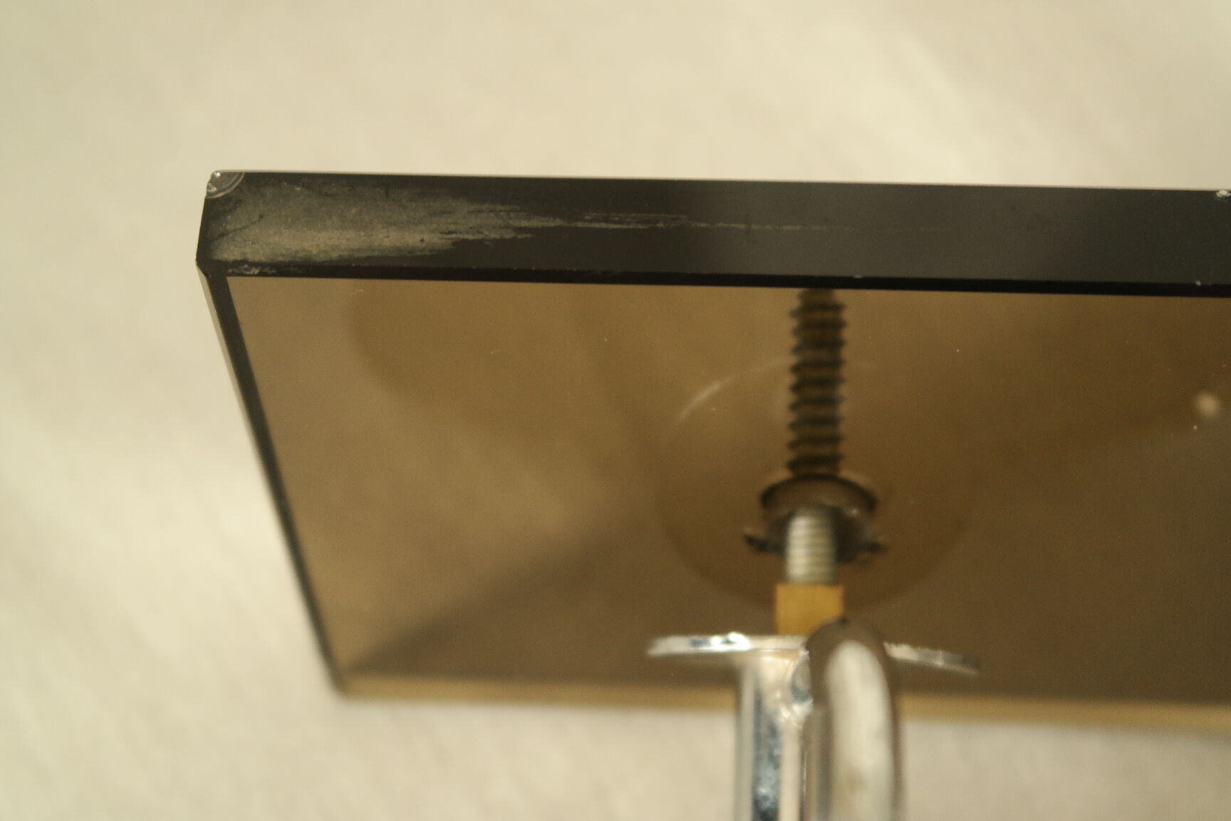 Patère en verre fumé marron années 70