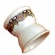 Art Nouveau  Coquetier diabolo godronné Porcelaine Blanche à décor de frise