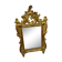 Carved and gilded wooden mirror with mercury ice sheet, Louis XV XVIIIth