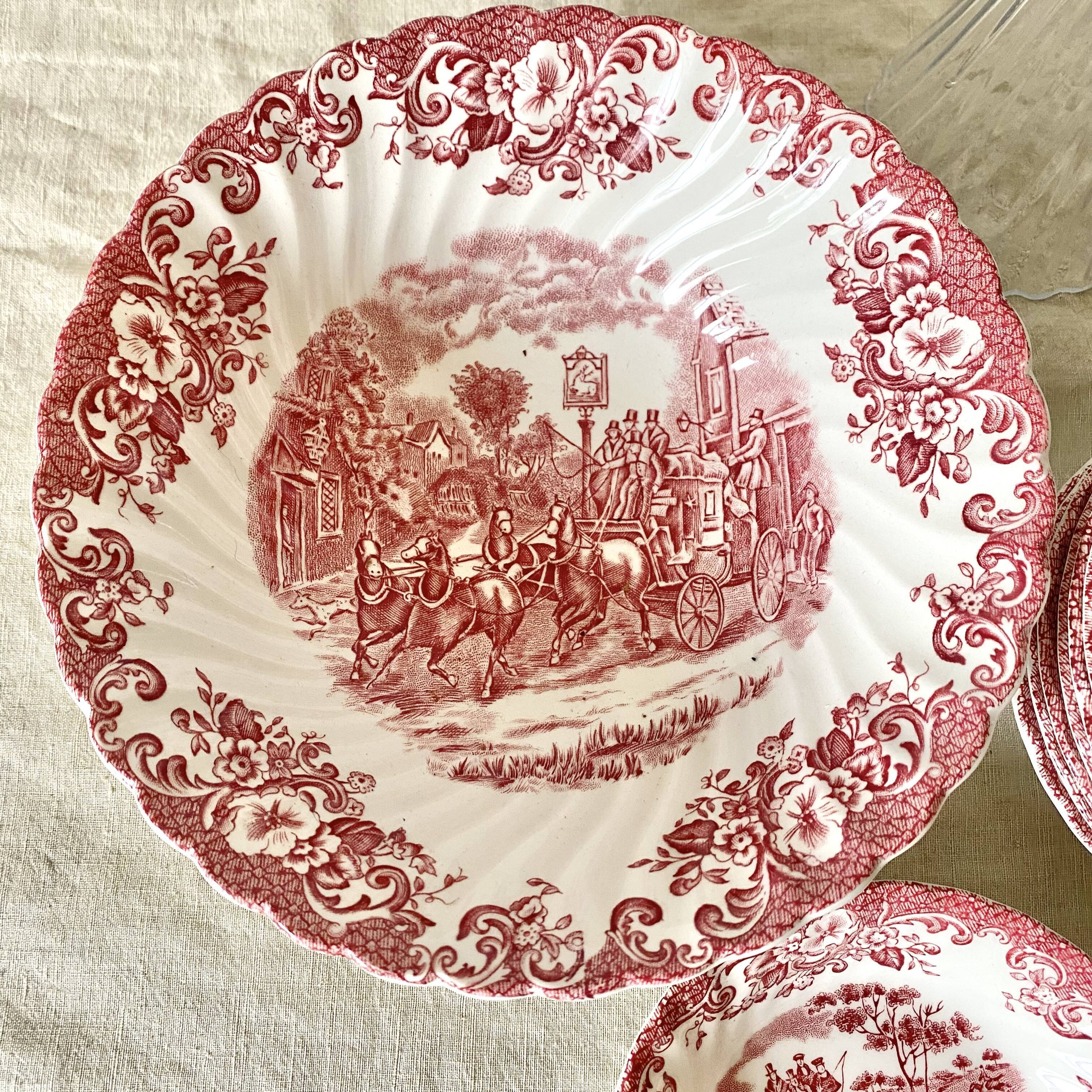 Johnson brother english porcelain cups and salad bowl