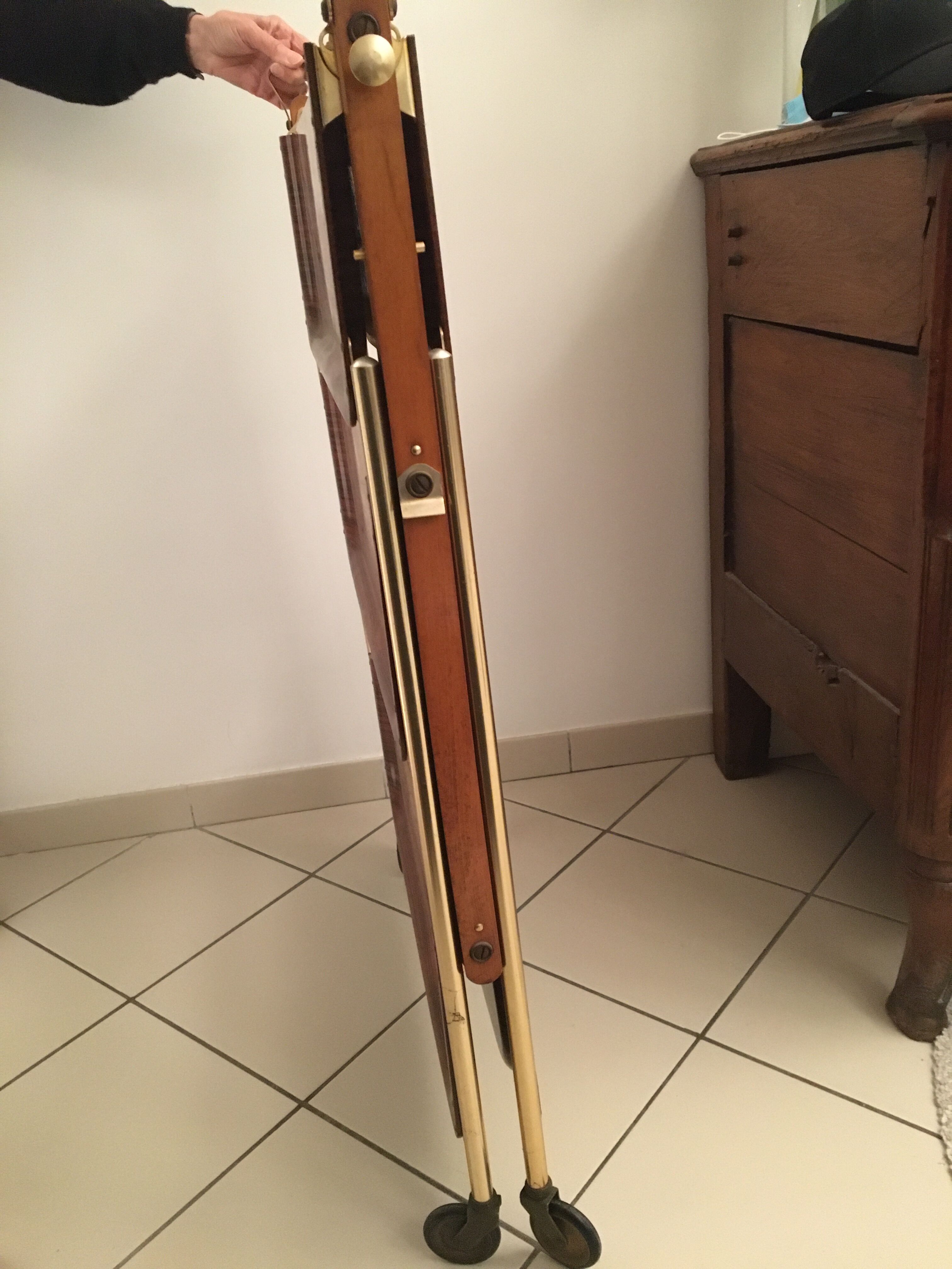 Vintage folding and rolling table