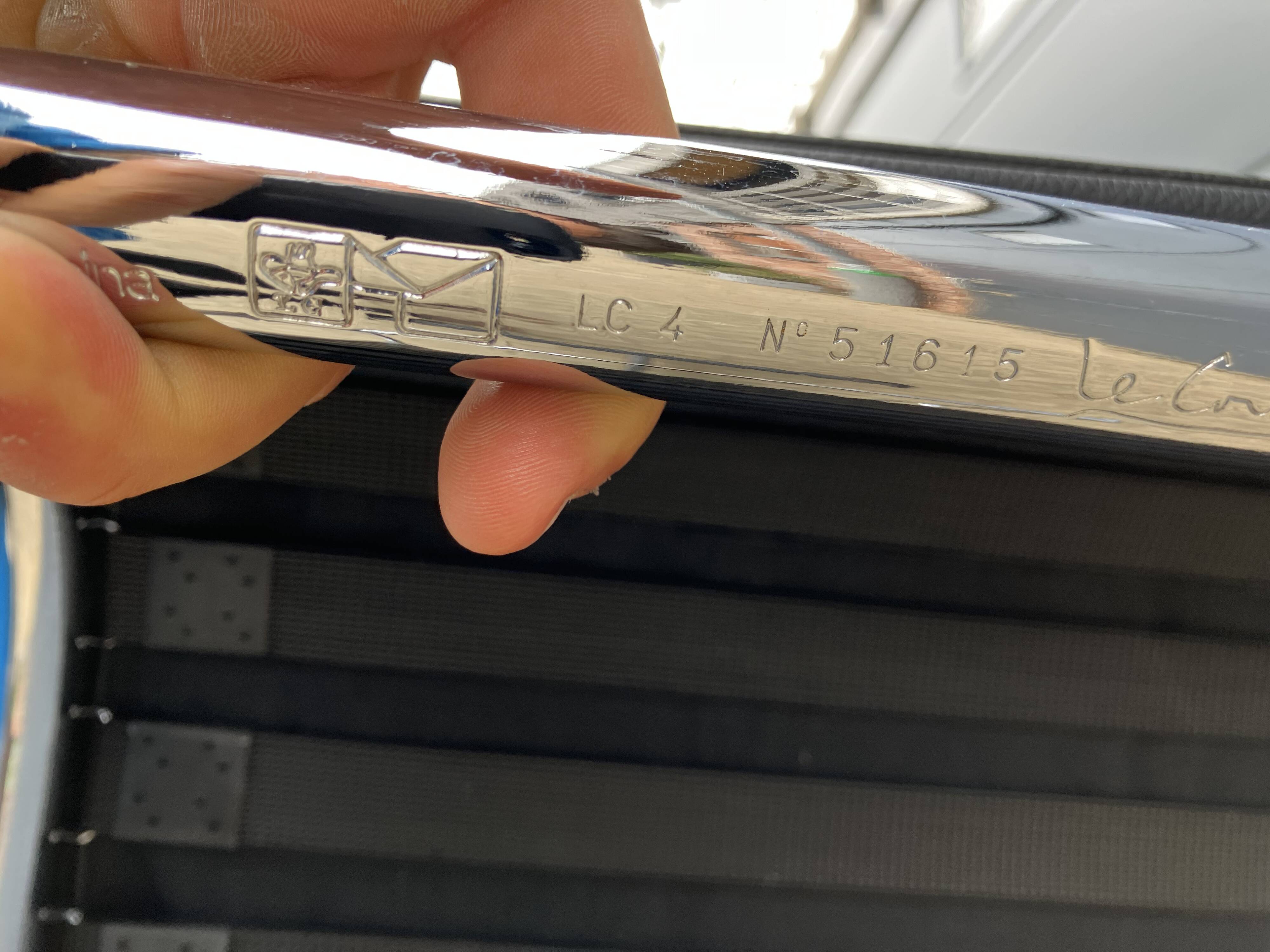 3x Original Cassina Le Corbusier Lc4 Black/chrome, New!