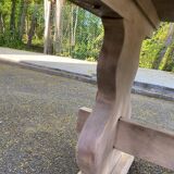 Renovated monastery dining table in ash, 180cm.