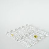 Set of 12 crystal knife rests, 1950