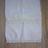 Taie de traversin en coton blanc