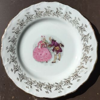 French Digoin porcelain plate