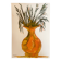 Tableau signé, nature morte « jarre provençale ornée de plantes »