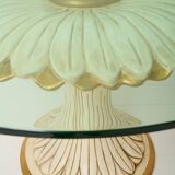 Round carved wooden table, Italy, 1960s