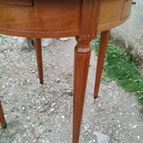 Antique bouillotte table with marble top, Louis XVI style