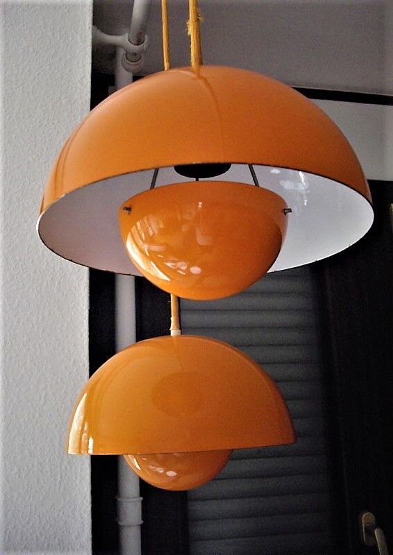 Paire de suspensions Flowerpot par Verner Panton pour Louis Poulsen
