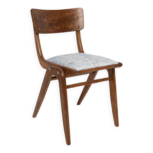 chaise Boomerang blanche - bleue