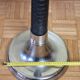 Vintage metal and leather valet stand, 1980s, 125 cm