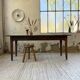 Table de ferme chêne 1950 pieds fuseaux