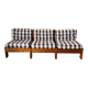 3 vintage wooden armchairs/lounges