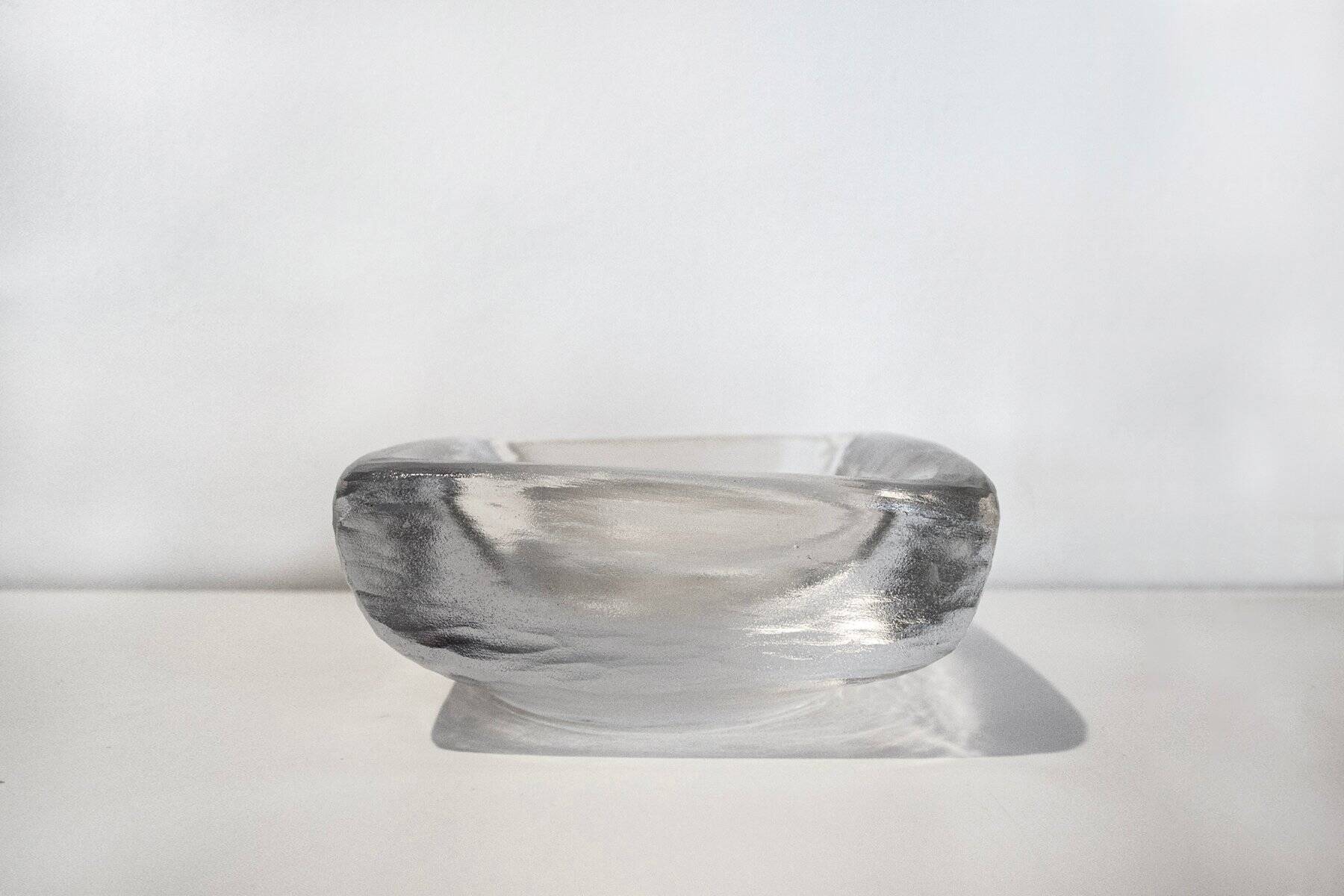 Transparent glass centrepiece by Orrefors, Sweden, 1960s.