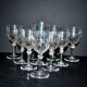 SAINT-LOUIS 10 stemmed glasses in cut crystal MASSENET Size 75