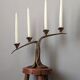 Iron candlestick, antique candle holder, handcrafted cast iron
